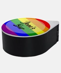 Budget 🧨 Bars Custom Glass Rimmer Lid - Pride 👏 -Cheap Bars Store pride add your name salt sugar glass rimmer black 800x