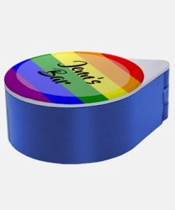Budget 🧨 Bars Custom Glass Rimmer Lid - Pride 👏 -Cheap Bars Store pride add your name salt sugar glass rimmer blue 800x