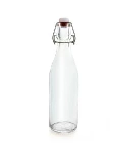 Brand new 🌟 Bars Swing Top Glass Bottle - Clear Round - 1 Liter Or 17 Ounce 😍 -Cheap Bars Store round clear bottle swing top 17oz 800x