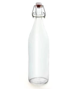 Brand new 🌟 Bars Swing Top Glass Bottle - Clear Round - 1 Liter Or 17 Ounce 😍 -Cheap Bars Store round clear bottle swing top 1l 1 800x