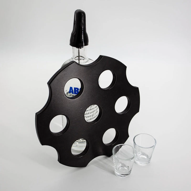 Hot Sale ๐ Bars 6-Shooter Wood Shot Glass Serving Tray And Bottle Topper - Black Or Stained โจ 3 Hot Sale ๐ Bars 6-Shooter Wood Shot Glass Serving Tray And Bottle Topper - Black Or Stained โจ - Image 3