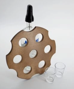 Hot Sale ๐ Bars 6-Shooter Wood Shot Glass Serving Tray And Bottle Topper - Black Or Stained โจ 13 Hot Sale ๐ Bars 6-Shooter Wood Shot Glass Serving Tray And Bottle Topper - Black Or Stained โจ -Cheap Bars Store shot glass bottle topper birch serving tray club dark walnut 800x