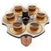 Cheapest ✨ Bars 6-Shooter Wood Shot Glass Serving Tray And Bottle Topper - "Revolver Cylinder" 😀