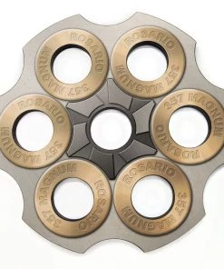 Best reviews of โจ Bars CUSTOMIZABLE 6-Shooter Wood Shot Glass Caddy Tray And Bottle Topper - "Revolver Cylinder" (2 Colors Available!) โญ