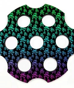 Outlet 😍 Bars 6-Shooter Wood Shot Glass Caddy Tray And Bottle Topper - "Skulls And Bones" ❤️