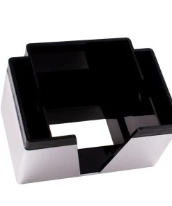 Coupon 😉 Bars 3 COMPARTMENT NAPKIN BAR CADDY - BLACK AND CHROME 👏 -Cheap Bars Store silver caddy clean angle 800x