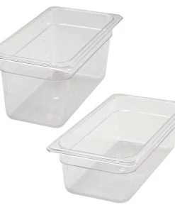 Outlet โ๏ธ Bars 1/3 Size Clear Polycarbonate / Poly-Ware Food Pan (Various Sizes) ๐คฉ