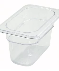 New ⌛ Bars 4" Deep - 1/9 Size Clear Polycarbonate Food Pan 🔔