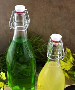 Hot Sale ⭐ Bars Swing Top Glass Bottle - Clear Square - 1 Liter Or 17 Ounce ⌛ -Cheap Bars Store square clear bottle swing top bpc 5 800x