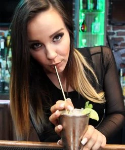 Best Pirce 💯 Bars Olea™ Gold Plated Straw Spoon 🔔 -Cheap Bars Store straw sp gld gold straw spoon on drinking bpc 800x