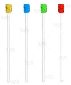Best Sale 🛒 Bars Glass Tiki Drink Stirrers - Box Of 4 🛒