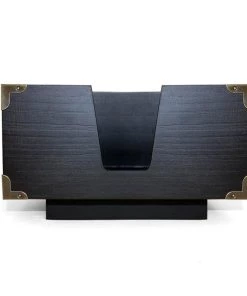 Promo 🛒 Bars Black Wood Bar Caddy W/ 3 Compartments 🔥