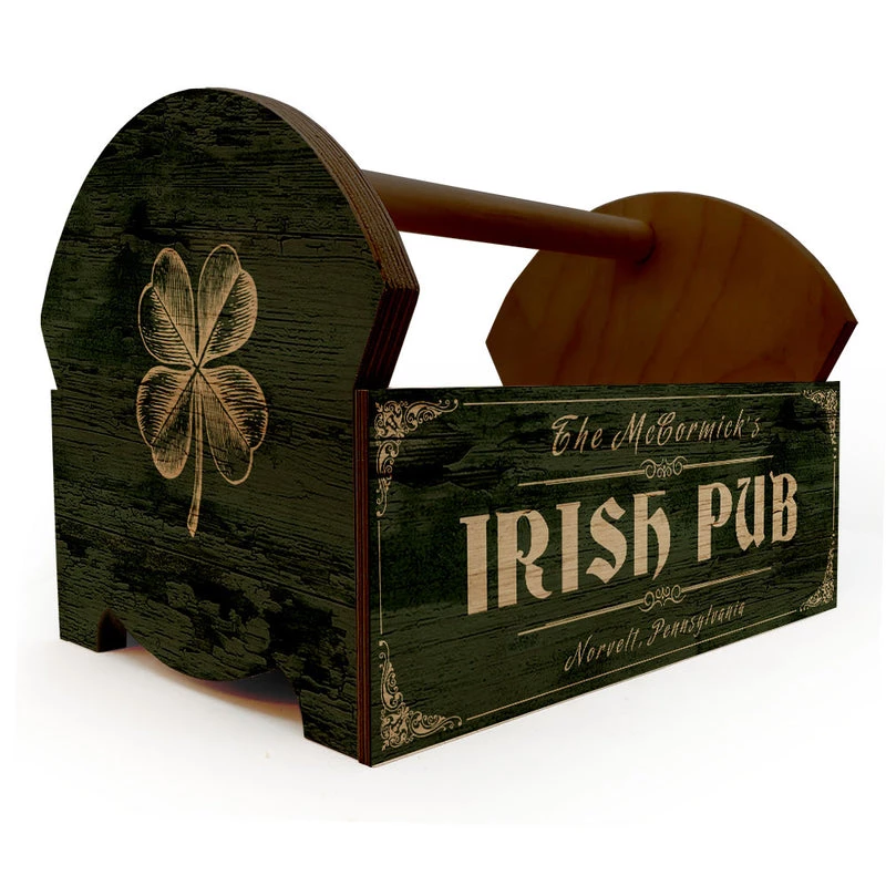 Coupon ๐ Bars Irish Pub Wooden Condiment Caddy W/ Handle - Customizable ๐ 1 Coupon ๐ Bars Irish Pub Wooden Condiment Caddy W/ Handle - Customizable ๐