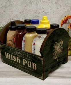 Coupon ๐ Bars Irish Pub Wooden Condiment Caddy W/ Handle - Customizable ๐ 9 Coupon ๐ Bars Irish Pub Wooden Condiment Caddy W/ Handle - Customizable ๐ -Cheap Bars Store wooden condiment caddy irish pub WEB 6 800x