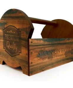 Best Pirce โจ Bars Vintage Box Wooden Condiment Caddy W/ Handle - Customizable ๐