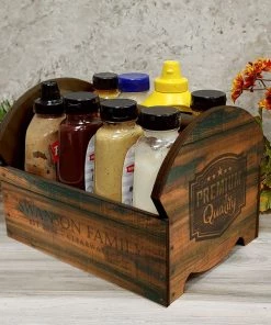 Best Pirce ✨ Bars Vintage Box Wooden Condiment Caddy W/ Handle - Customizable 🔔 9 Best Pirce ✨ Bars Vintage Box Wooden Condiment Caddy W/ Handle - Customizable 🔔 -Cheap Bars Store wooden condiment caddy vintage WEB 6 800x