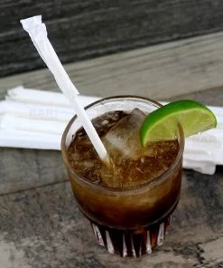 Best Sale 😀 Bars BarConic® Eco-Friendly Solid White Wrapped Paper Straws - 7 3/4" - 100 Pack 🤩 -Cheap Bars Store wrapped paper straws white bpc 5 800x